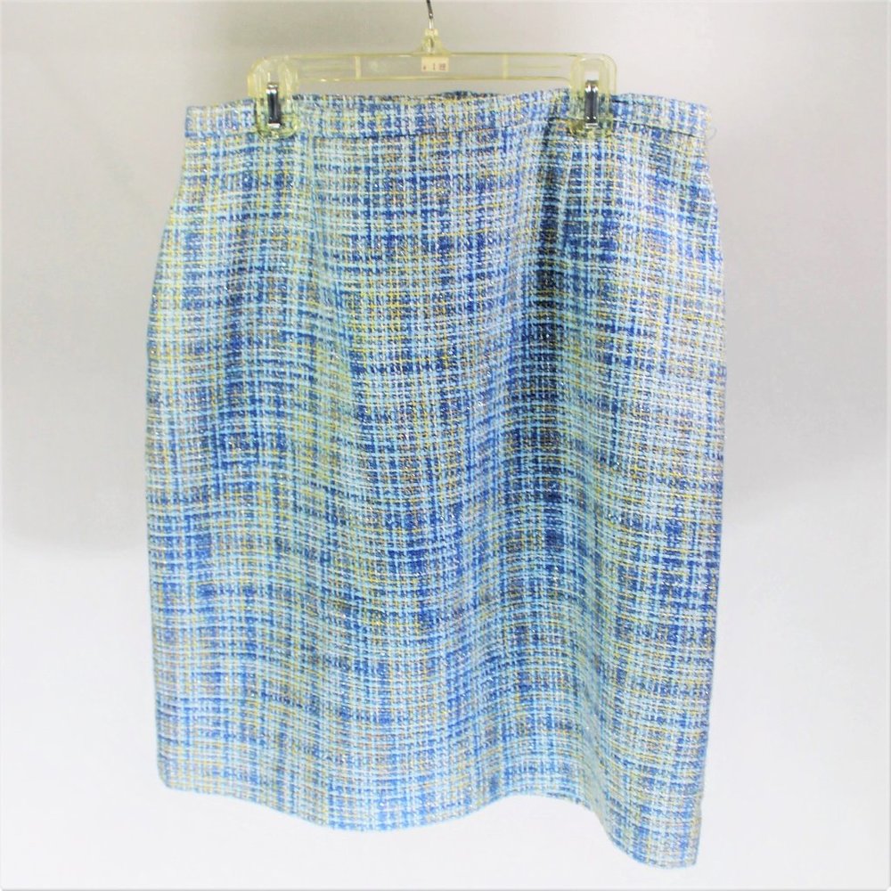 Karen Scott | Blue Tweed Skirt